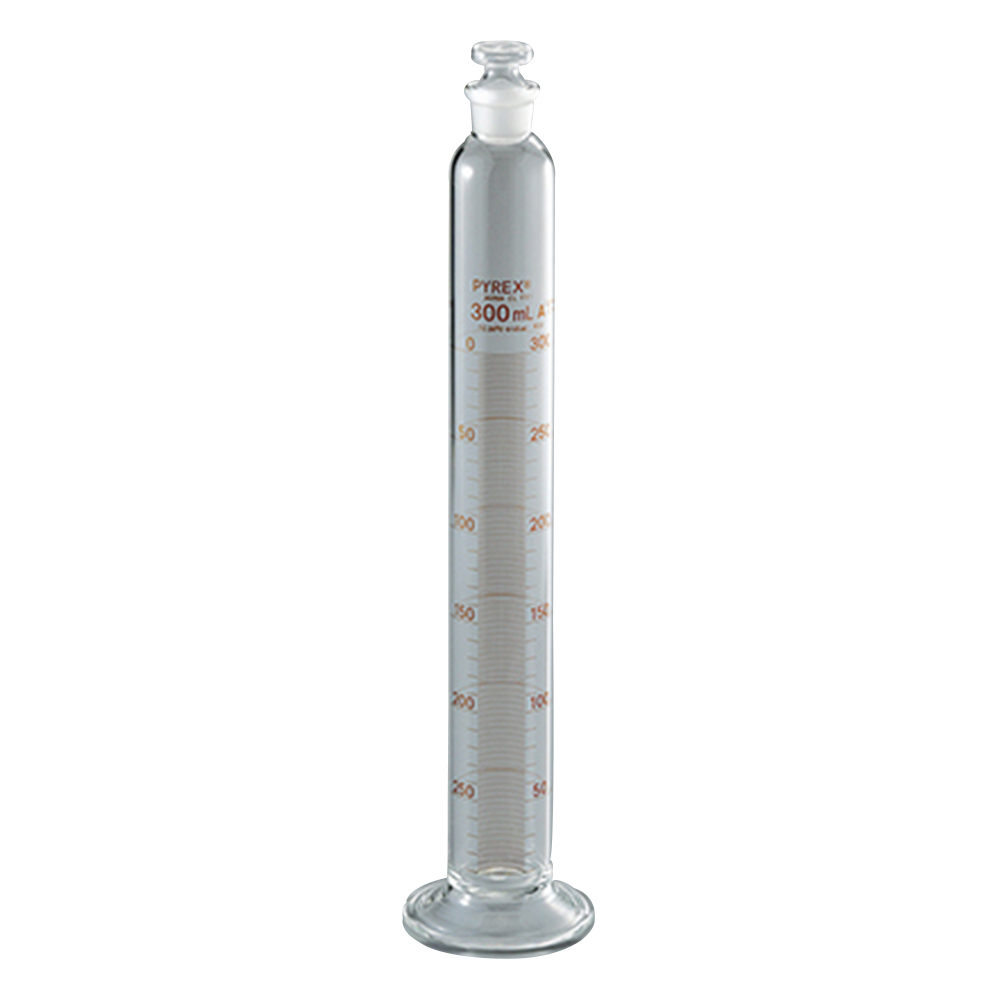 PYREX(R) JIS 有栓メスシリンダー 300mL 3002JIS-300