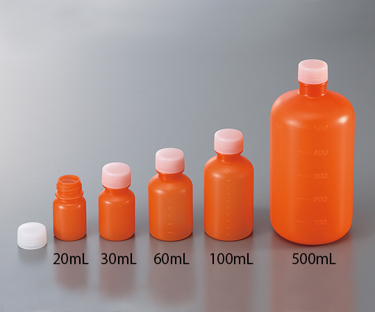 92101 規格外用瓶 20mL 茶/白 1-26(200本入り) 馬野化学容器