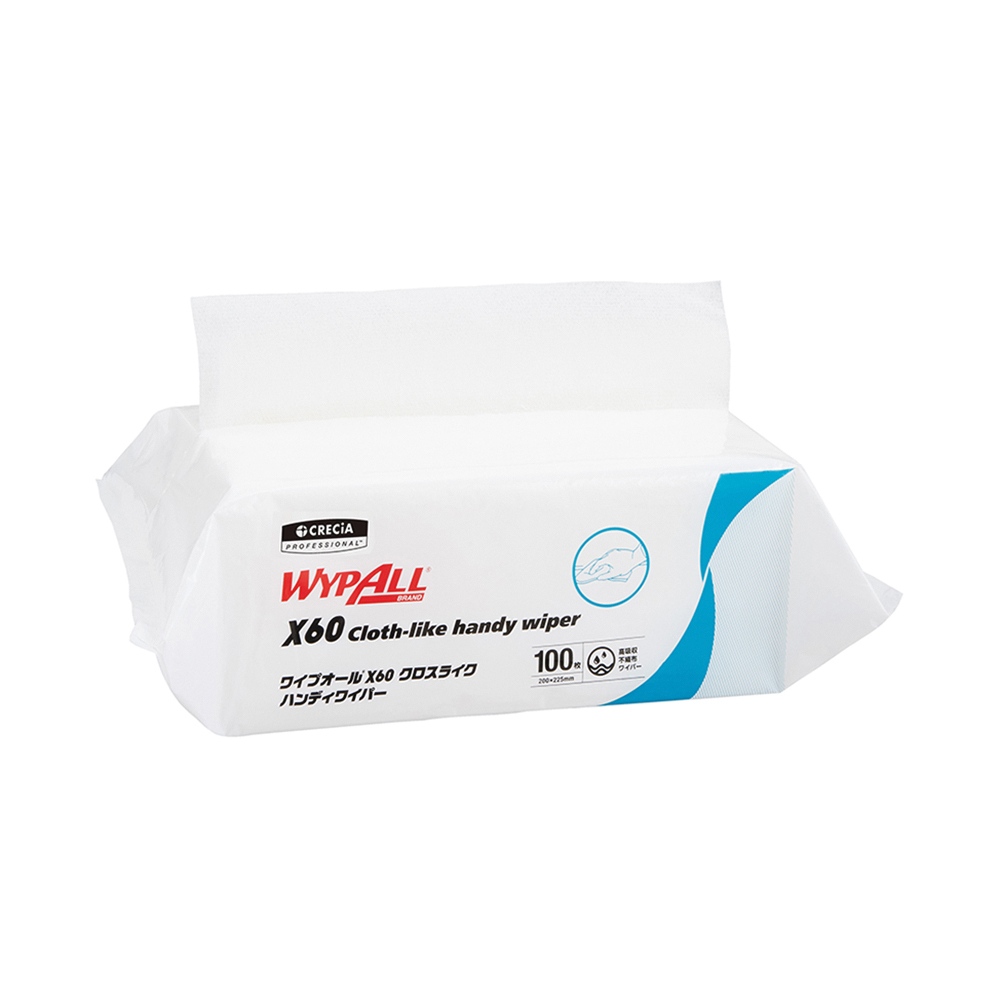 ワイプオールX60 クロスライク ハンディワイパー・白 100枚×16袋入 60535 60535(1ケース(100枚×16袋入り))