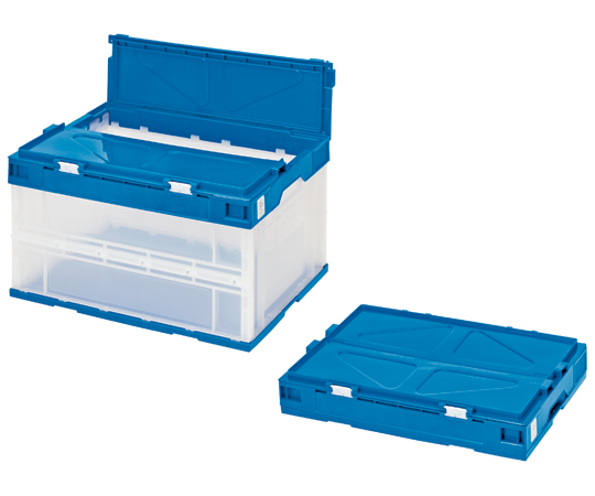 エコタイプオリタタミコンテナ 50L フタ一体型 透明タイプ STSF5DB 1個 STSF5DB(1個)