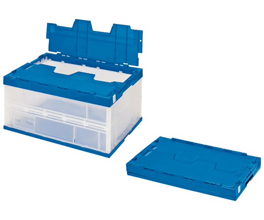 エコタイプオリタタミコンテナ 75L フタ一体型 透明タイプ STSF7DB 1個 STSF7DB(1個)