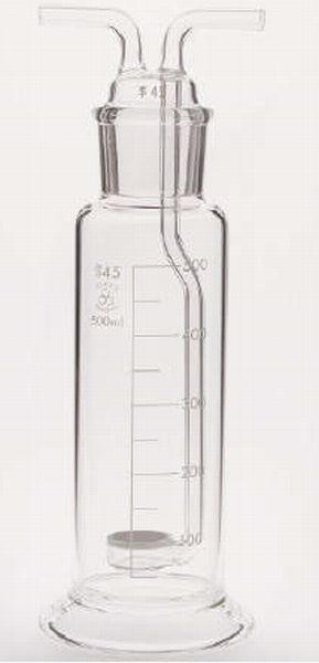 透明摺合せガス洗浄瓶250ml用(G-1付) 81-0601