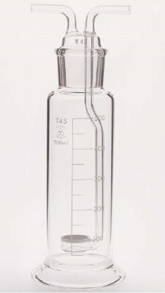 透明摺合せガス洗浄瓶500ml用(中管/G-1付) 81-0611