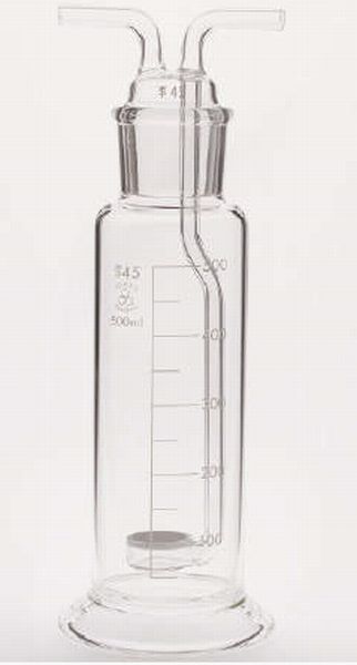 透明摺合せガス洗浄瓶500ml用(中管/G-2付) 81-0612