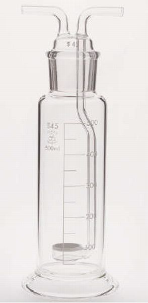 透明摺合せガス洗浄瓶500ml用(中管/G-3付) 81-0613