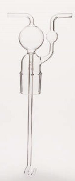 透明摺合せガス洗浄瓶500ml用(中管/ドレッセル式) 81-0617