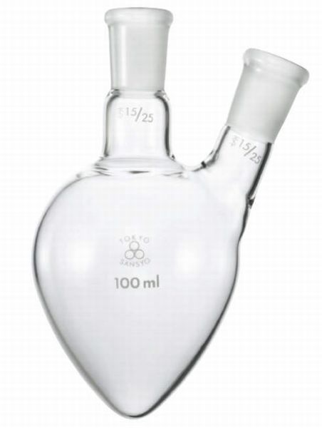 共通摺合せ梨型フラスコ(2口) 82-3142