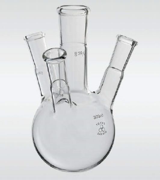 透明摺合せ四ッ口フラスコ 82-4023