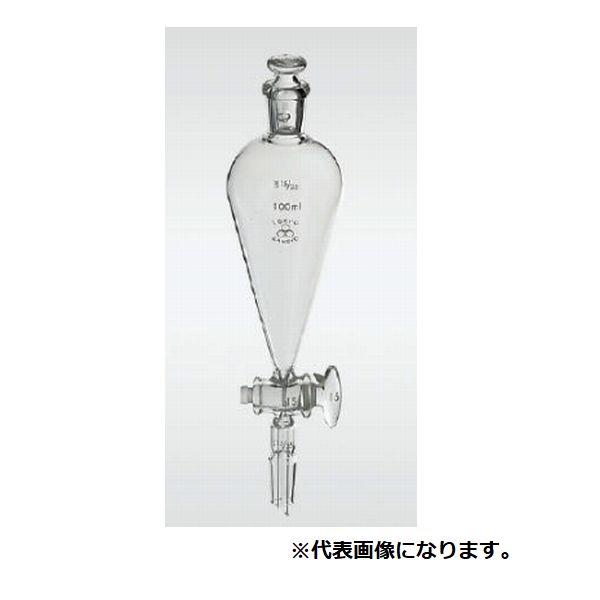 透明摺合せ分液ロート(スキューブ型Gコック) 82-4231