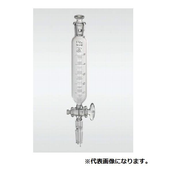透明摺合せ分液ロート(円筒型目付Gコック付) 82-4245