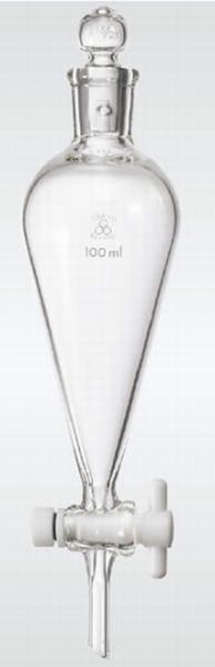 分液ロートスキーブ型(透明摺合せ玉栓/PTFEコック) 82-4362