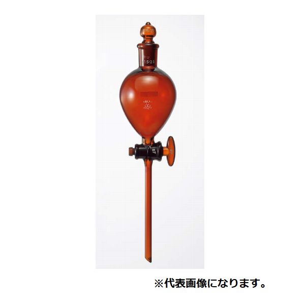 分液ロート茶球型(ガラスコック) 82-4631