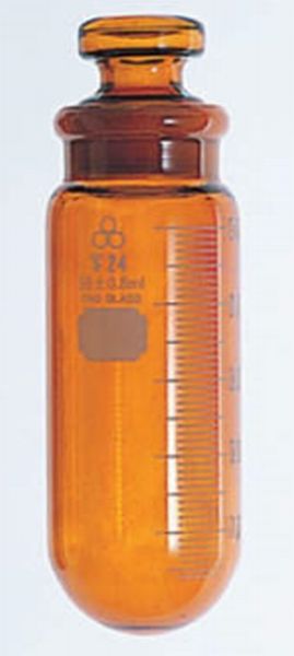 共通摺合せ遠沈管(丸底/目盛付/茶) 84-1296