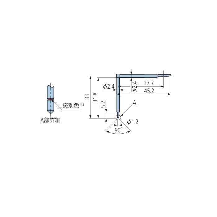 深溝用スタイラス 12AAC737 ミツトヨ(MITUTOYO) 印刷