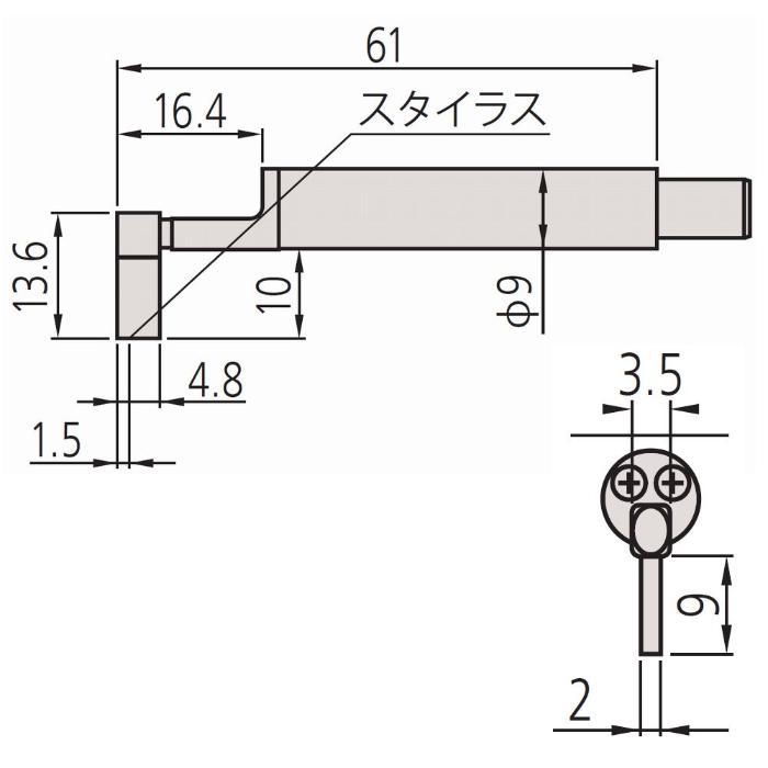 深溝用検出器/4mN/SJ-210用、SJ-313用 178-394 ミツトヨ(MITUTOYO)