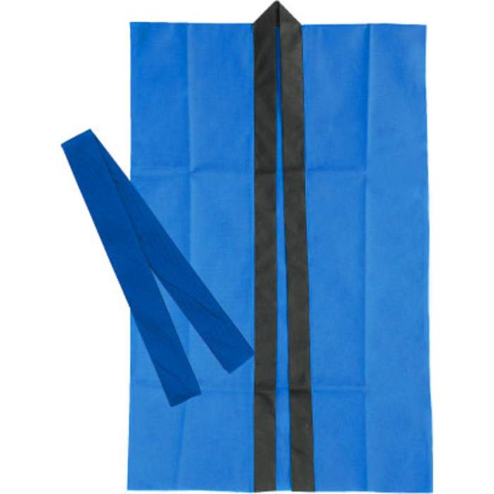 ロングハッピ不織布 青 S(ハチマキ付) 1168