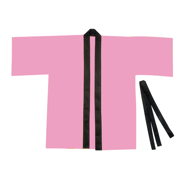 カラー不織布ハッピ 子供用 J 桃 1293