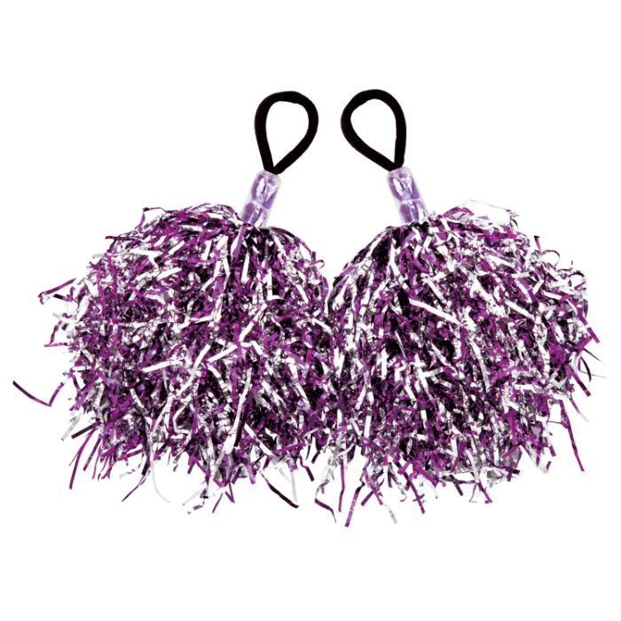 ハンドフリーポンポン パープルシルバー 1623