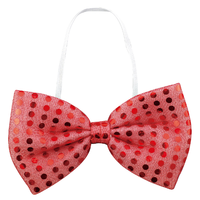 キラキラ蝶ネクタイ 赤 2296