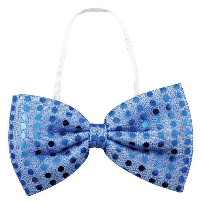 キラキラ蝶ネクタイ 青 2297