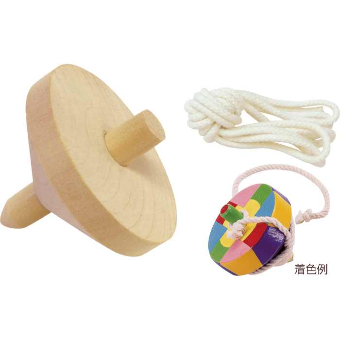 木製ゴマ(ヒモ付)無着色 φ65 2431