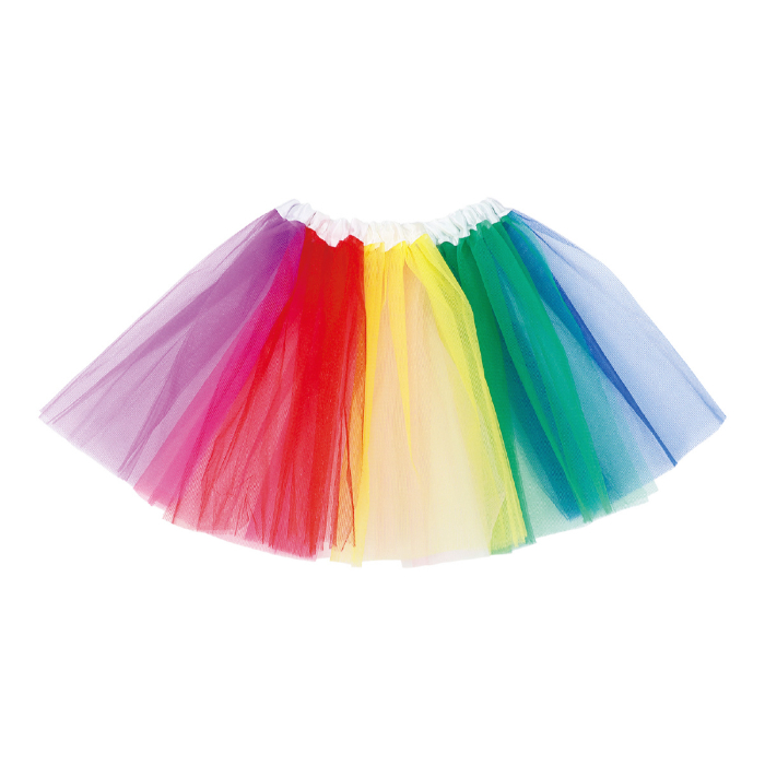 フリフリスカート レインボー チュールスカート 3589