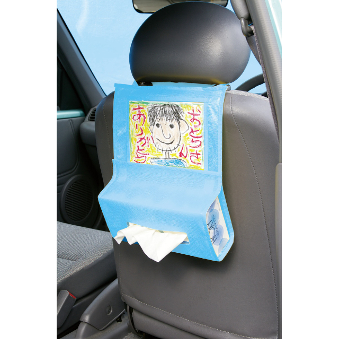 プレゼント車用ティッシュホルダーライトブルー 4624