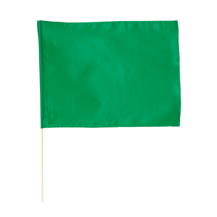 サテン小旗 メタリックグリーン 4704
