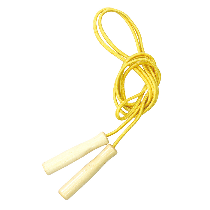 彩り木柄なわとび 黄 袋付き 4961