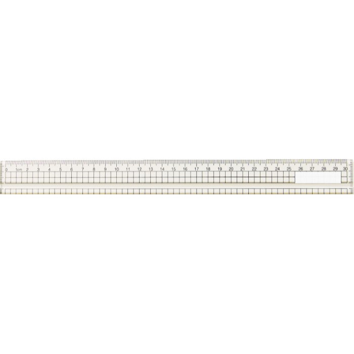 アクリル方眼定規 30cm(溝付) 10901