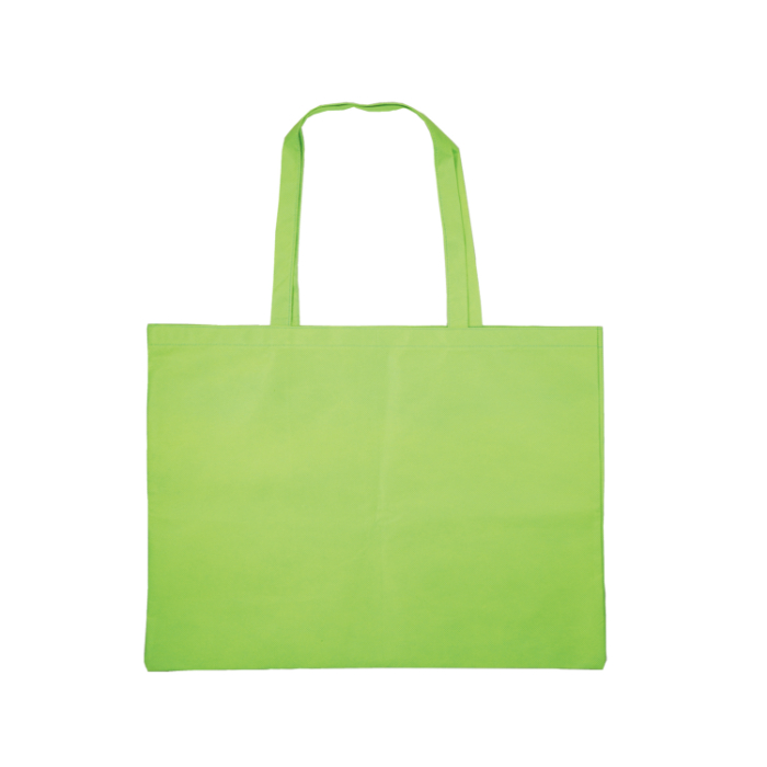 作品バック不織布製 大 マチ付(5cm) 黄緑 11383