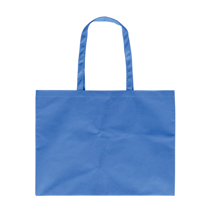 作品バック不織布製 大 マチ付(5cm) 青 11388