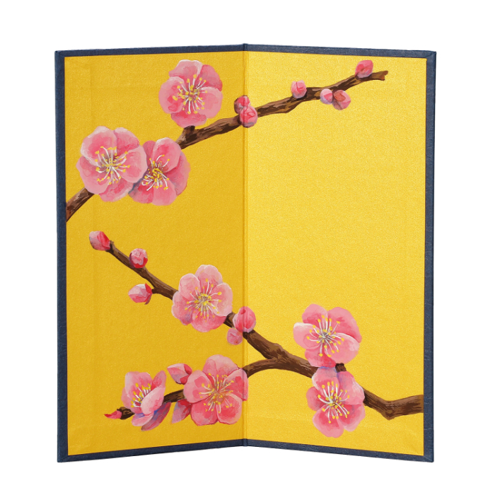 金屏風二曲ミニ 13986