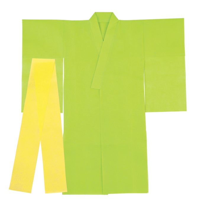 衣装ベース着物(おくみ付き) 黄緑 14753
