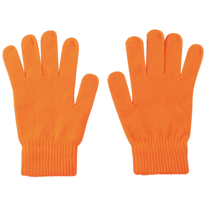 カラーのびのび手袋 大 蛍光オレンジ 14802