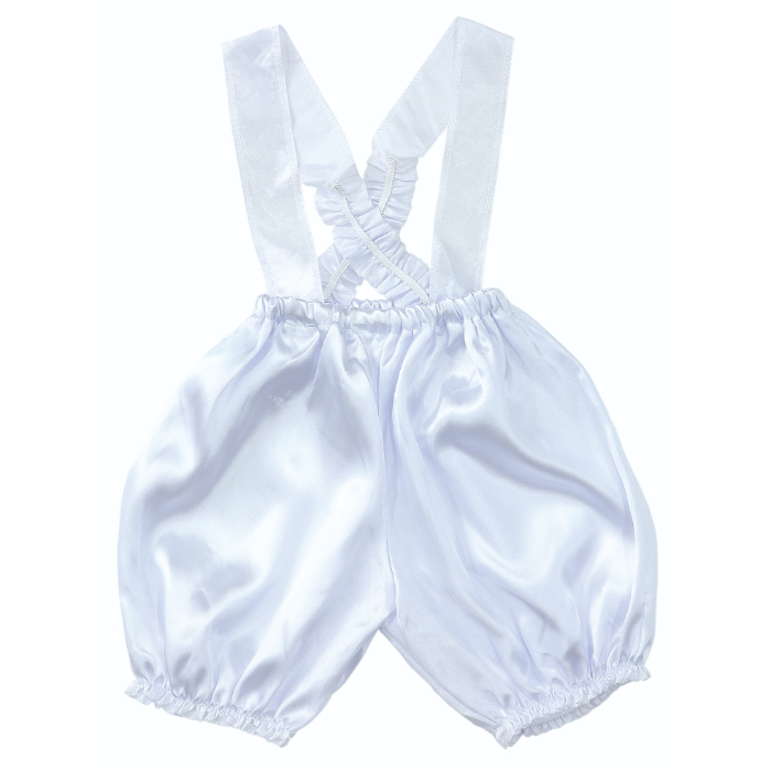 ソフトサテンサロペット かぼちゃパンツ C 白 15011