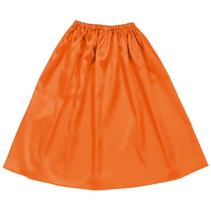 ソフトサテンマント・スカート ストレート 橙 15035