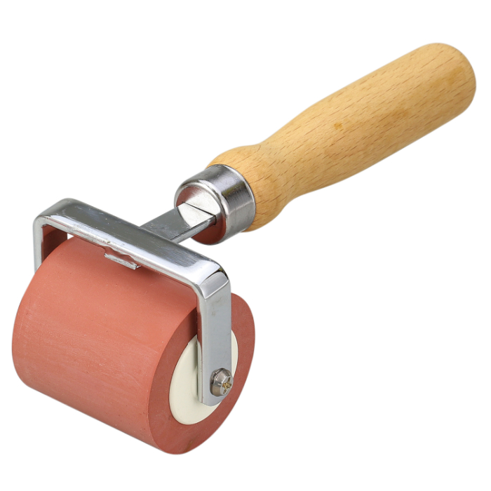 転圧ゴムローラー 赤 φ45×50mm 21030