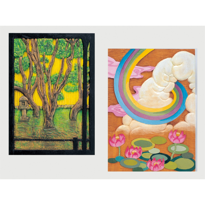 木彫板 桂 B(240x170x14mm) 30501