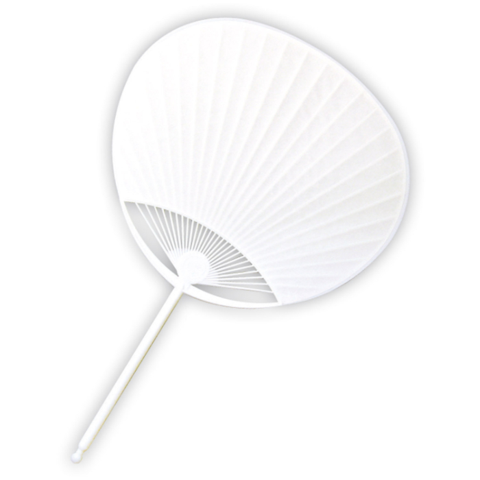 うちわ 丸柄 (プラ製) 38098