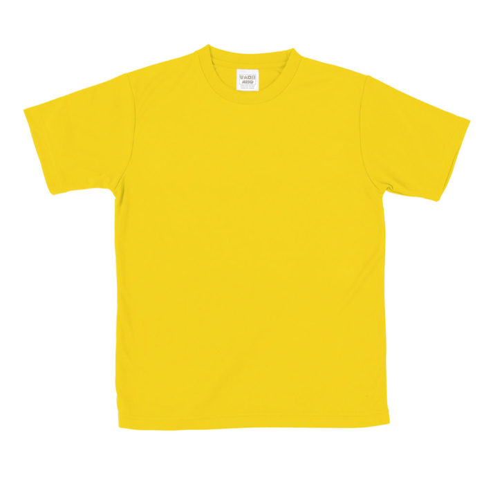 ATドライTシャツ 150cm イエロー 150gポリ100% 38389