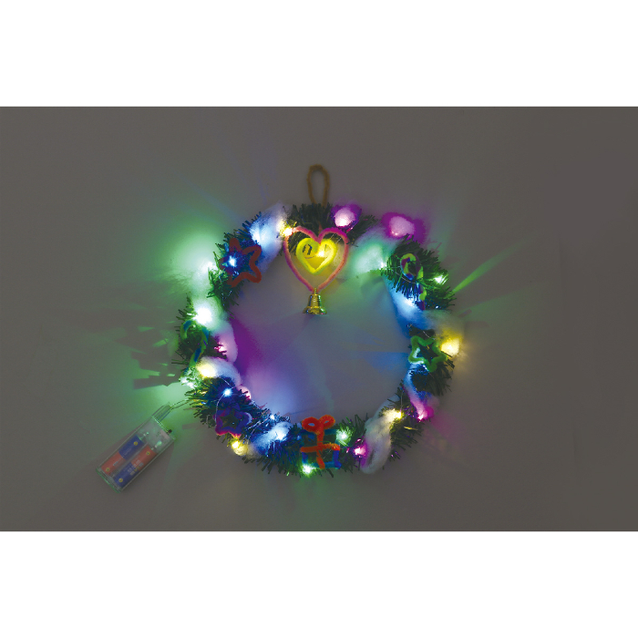 クリスマスリース作り(イルミネーションライト付) 55876