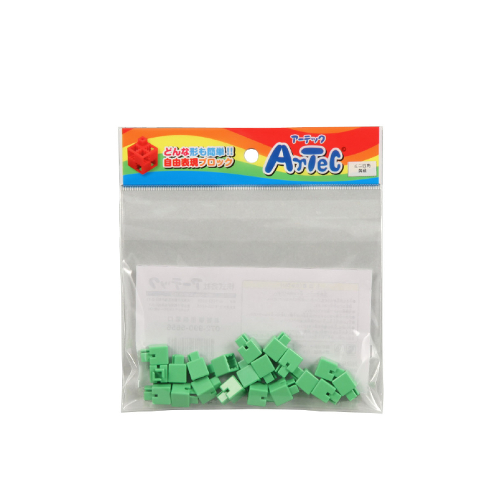 Artecブロック ミニ四角  黄緑 77830(20ピース)