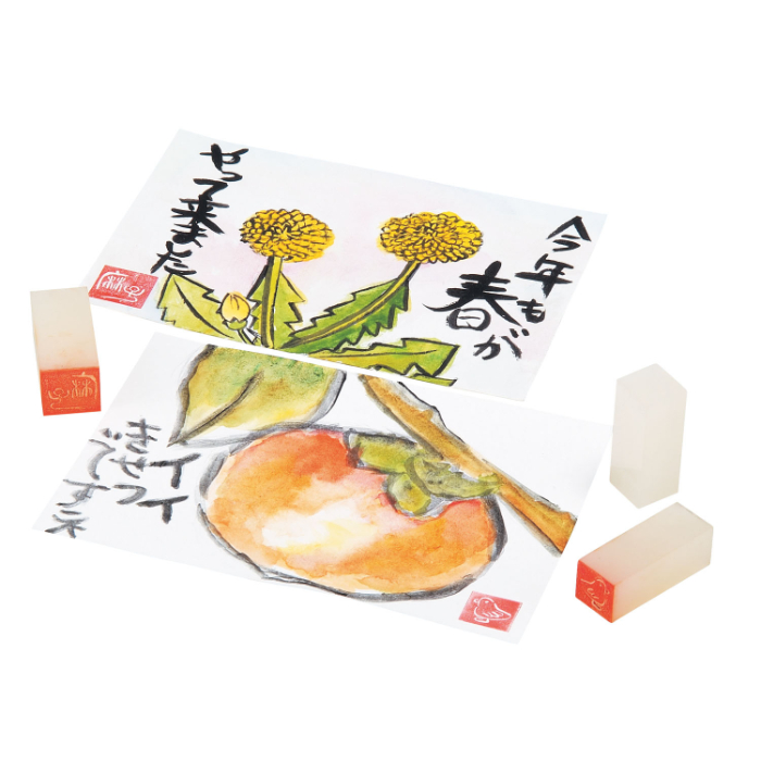 てん刻消しゴム 15x15x40 23971(2本) アーテック