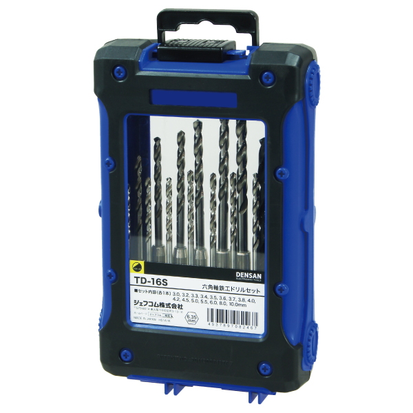 六角軸鉄工ドリルセット TD-16S