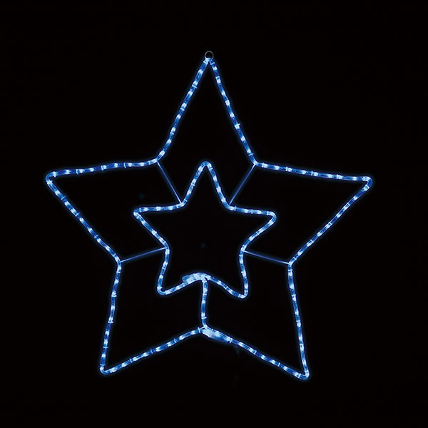 LEDジョイントモチーフ(全点滅タイプ)二重星(青) SJ-C51B-JT