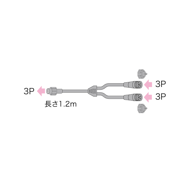 Y型分岐コードNH(3P) SJ-NH06-Y12-3P