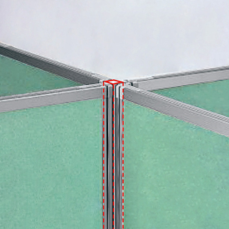 パーティションDパネル用X型ジョイントポール(H1500用) OU-15XJP