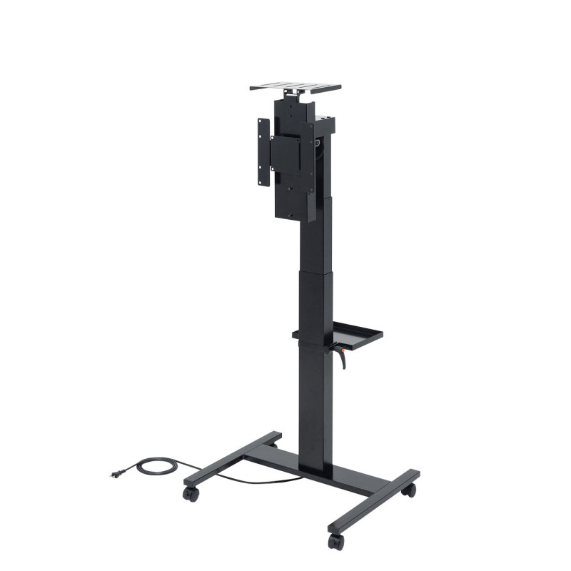 省スペース電動昇降ディスプレイスタンド CR-PL38BK