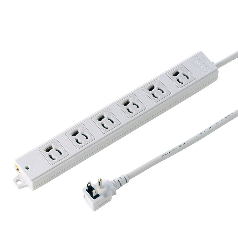 工事物件タップ(6個口・1m) TAP-KE6L-1